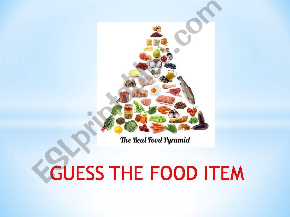 Guess the food game powerpoint