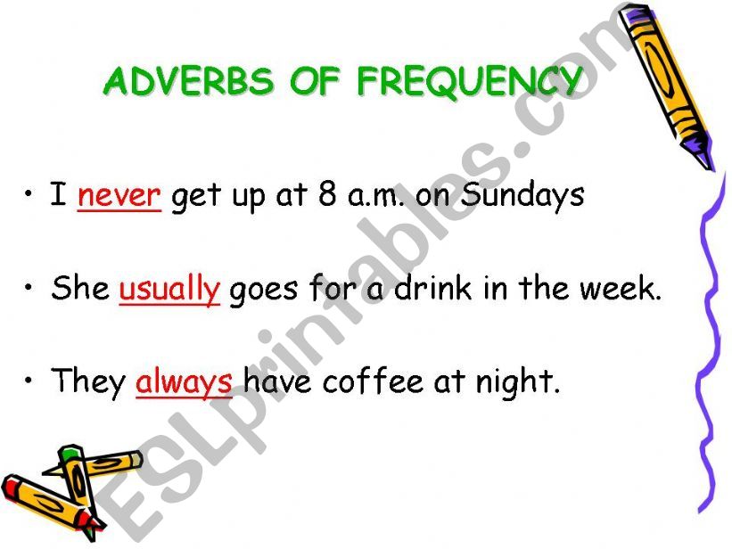 Frequency Adverbs powerpoint