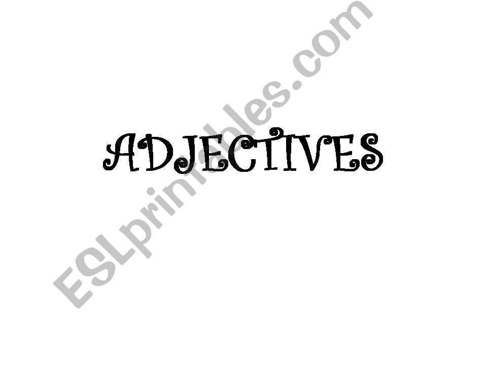 01 - Adjectives powerpoint
