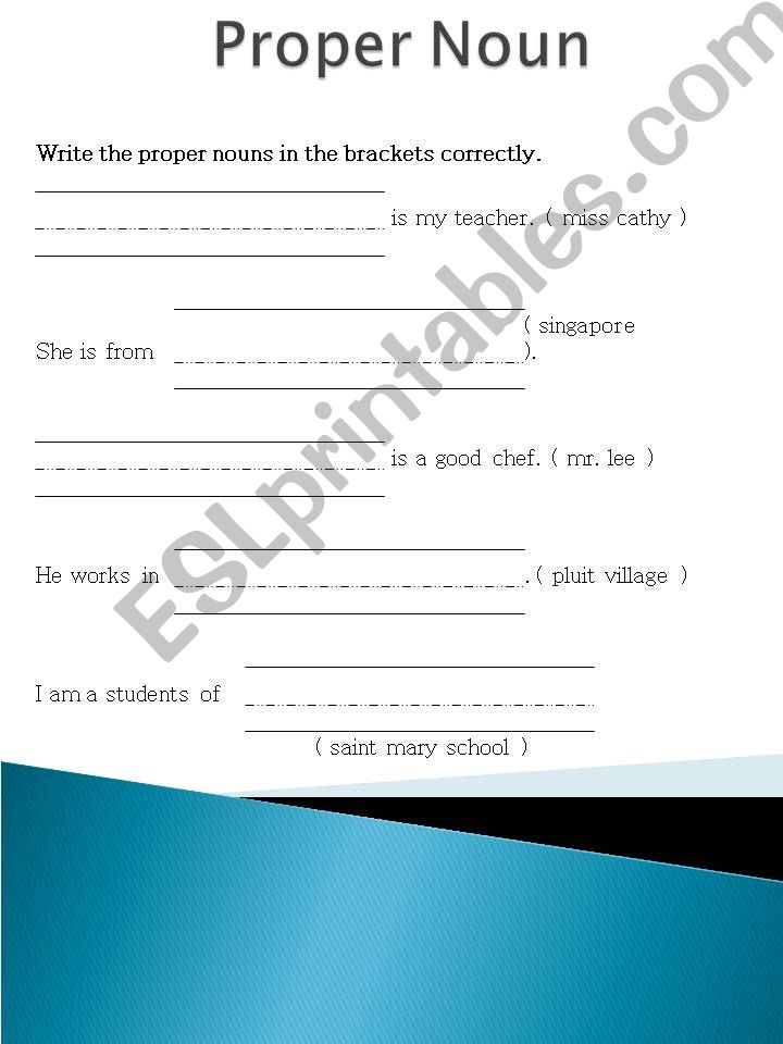 Proper Noun powerpoint