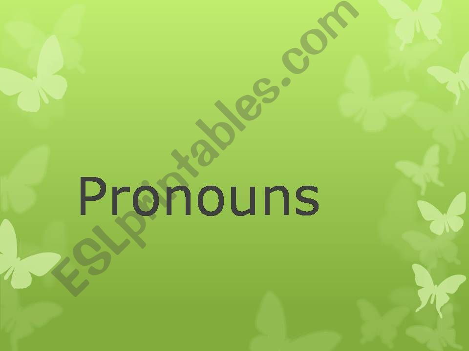 Pronouns powerpoint