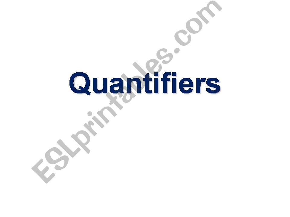 Quantifiers powerpoint