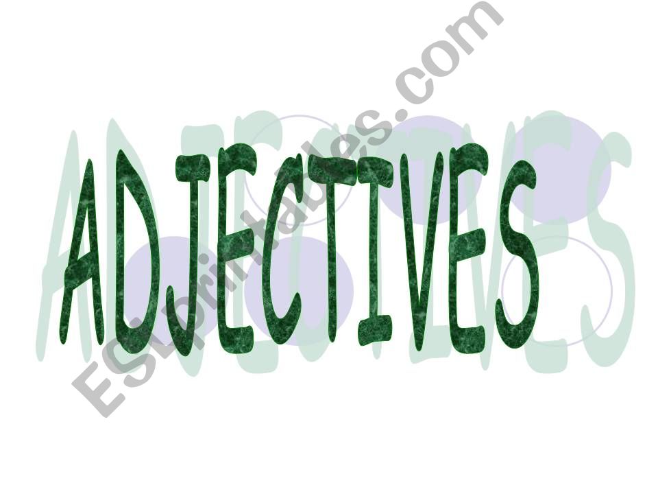 Adjectives and Adverbs powerpoint