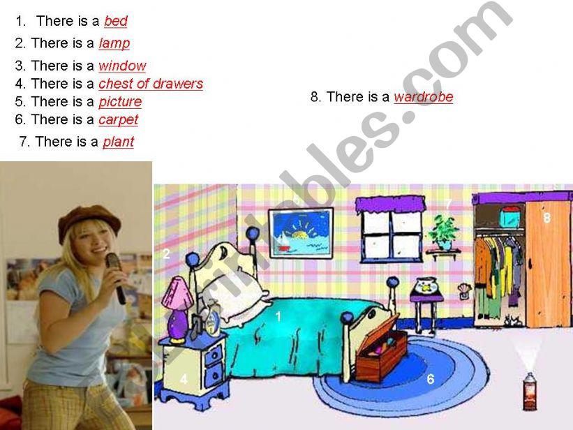 Rooms and items in a house powerpoint