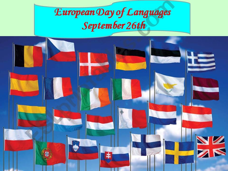 European Day of Languages   September 26th