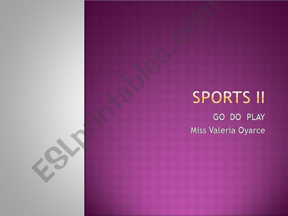 sports II powerpoint