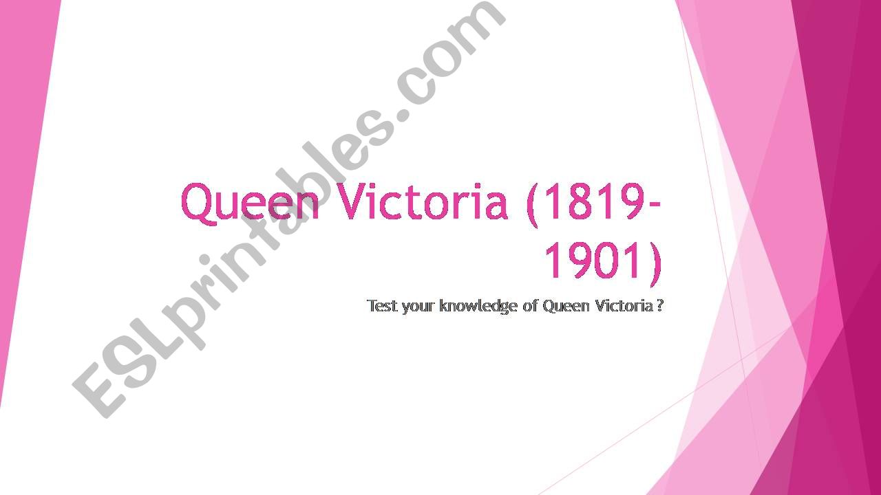 Quiz Queen Victoria powerpoint