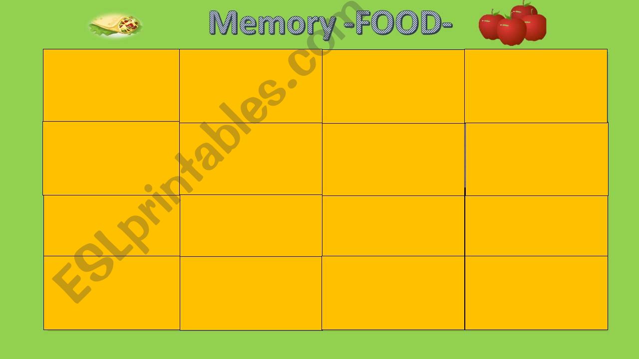 BEST EVER MEMORY GAME FOR FOOD!!!
