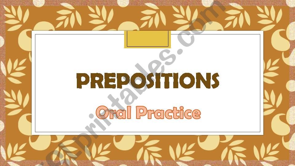 Prepositions of place  powerpoint