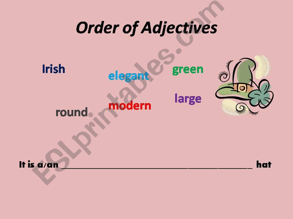 Order of adjectives powerpoint
