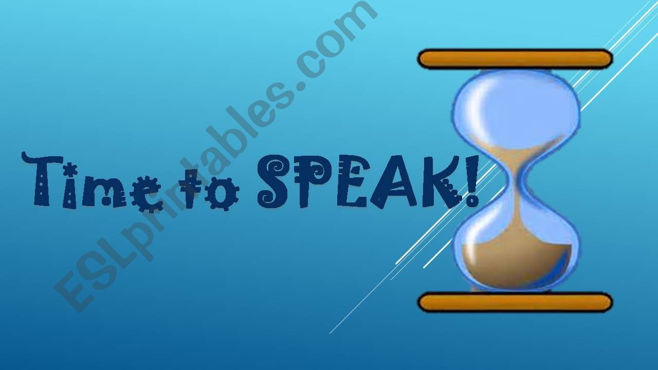 TIME TO SPEAK GAME!!! powerpoint