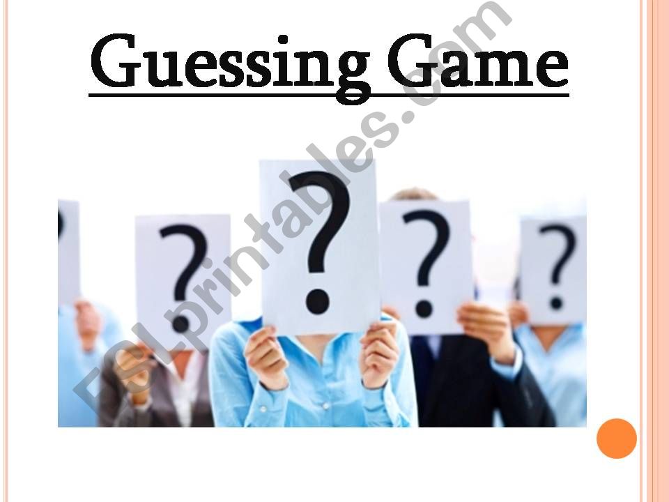 Guessing Game powerpoint