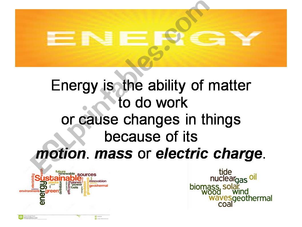 Energy and energy sources powerpoint