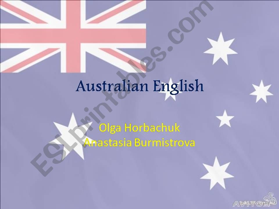 ESL English PowerPoints Australian English