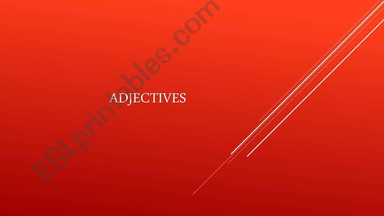 Adjectives powerpoint