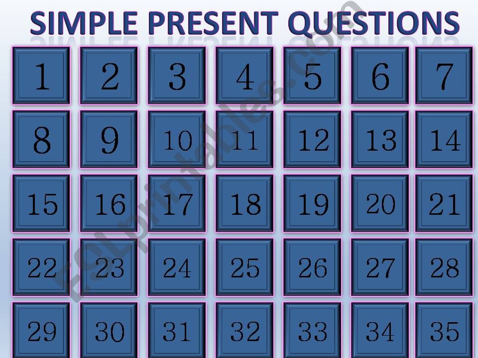 Simple Present Questions powerpoint