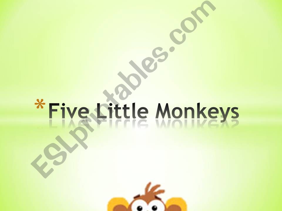 Five Little Monkeys Jumping on the Bed (Vocabulary)