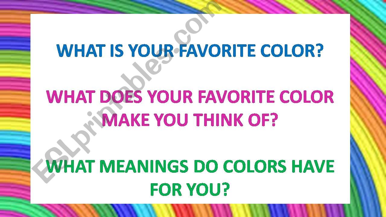 The meaning of colors powerpoint