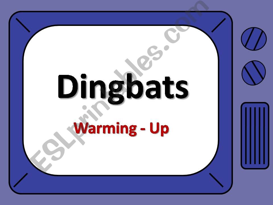 Warm-Up: Dingbats powerpoint