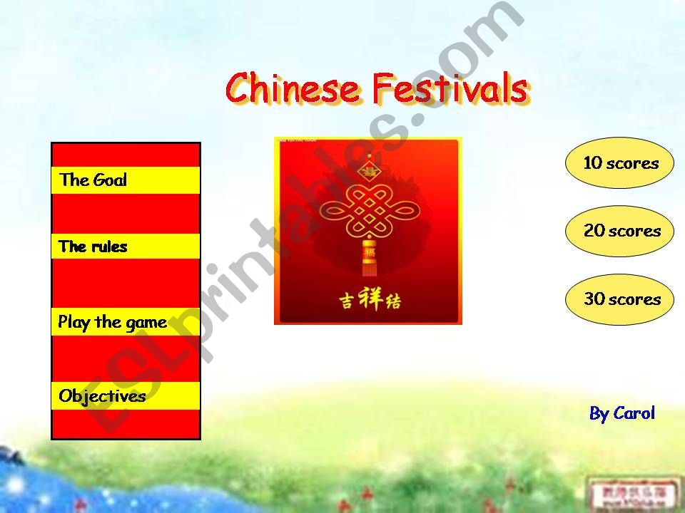 Chinese Festivals Game powerpoint