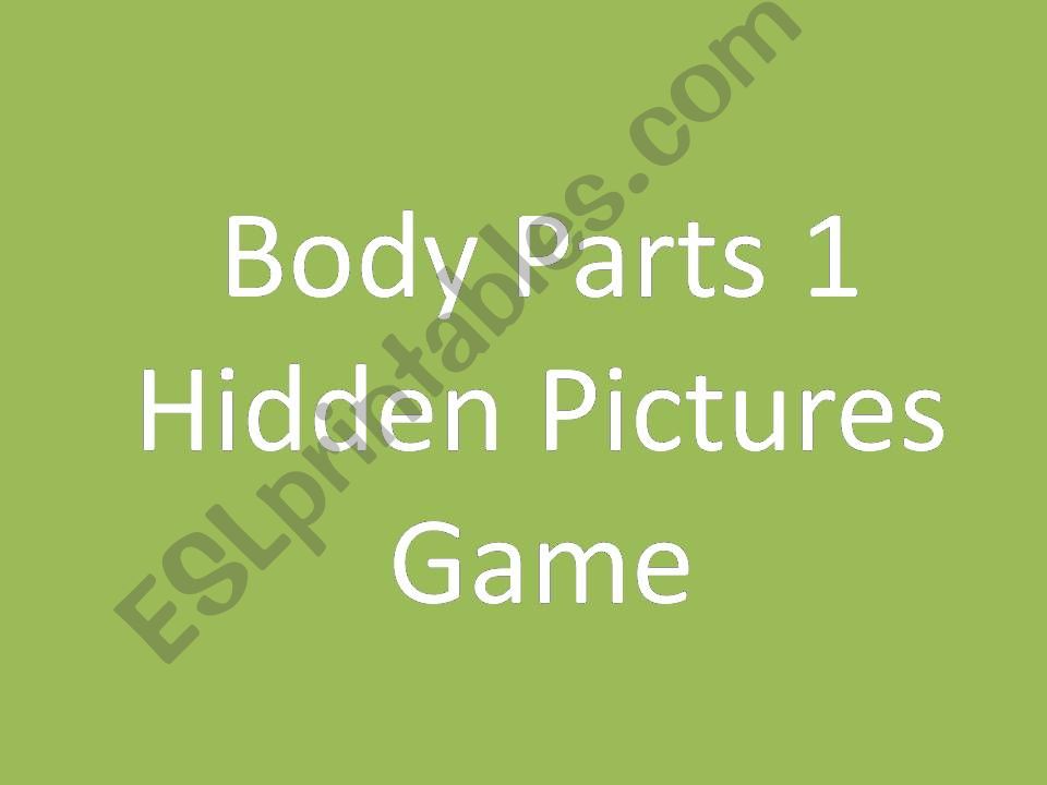 Body parts 1 powerpoint