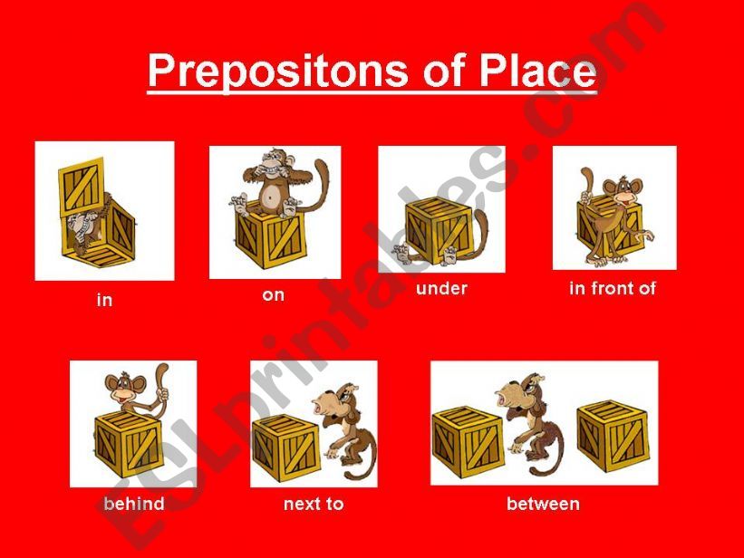 Prepositions of place powerpoint