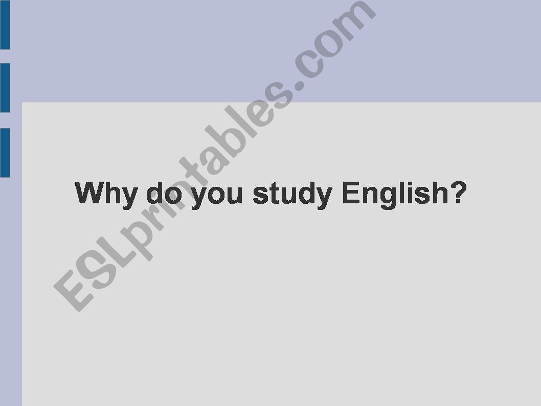 The importance of studying English