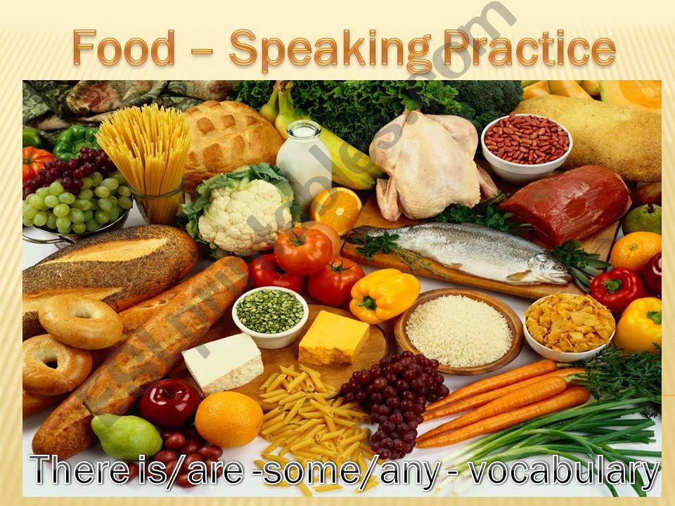 Any/Some   There is/are Food (Speaking Practice)