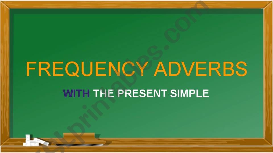 Frequency Adverbs  powerpoint