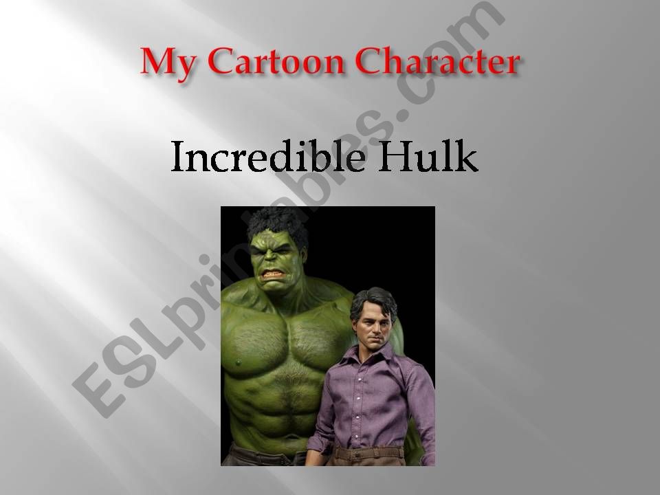 My cartoon character powerpoint