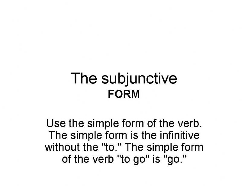 subjunctive powerpoint