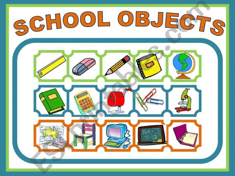 SCHOOL OBJECTS powerpoint