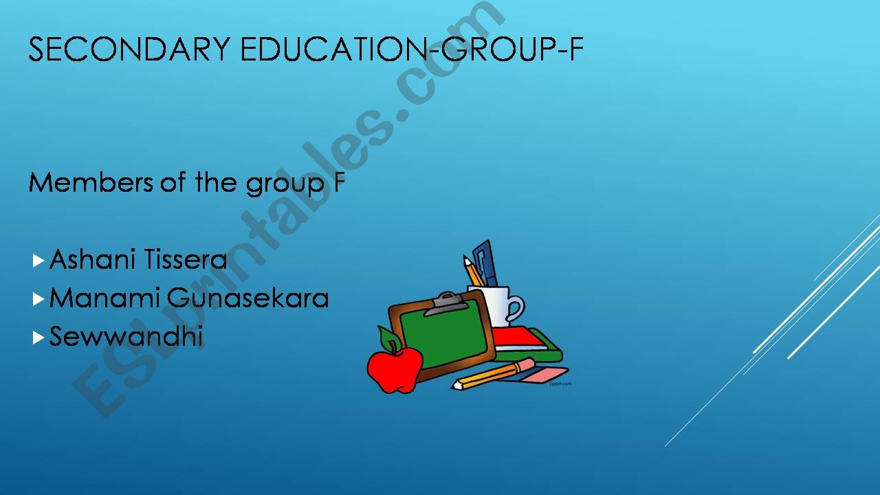 secondary education powerpoint