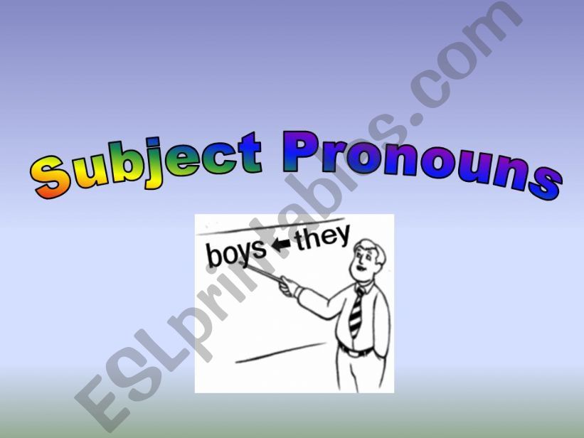 Subject pronouns powerpoint