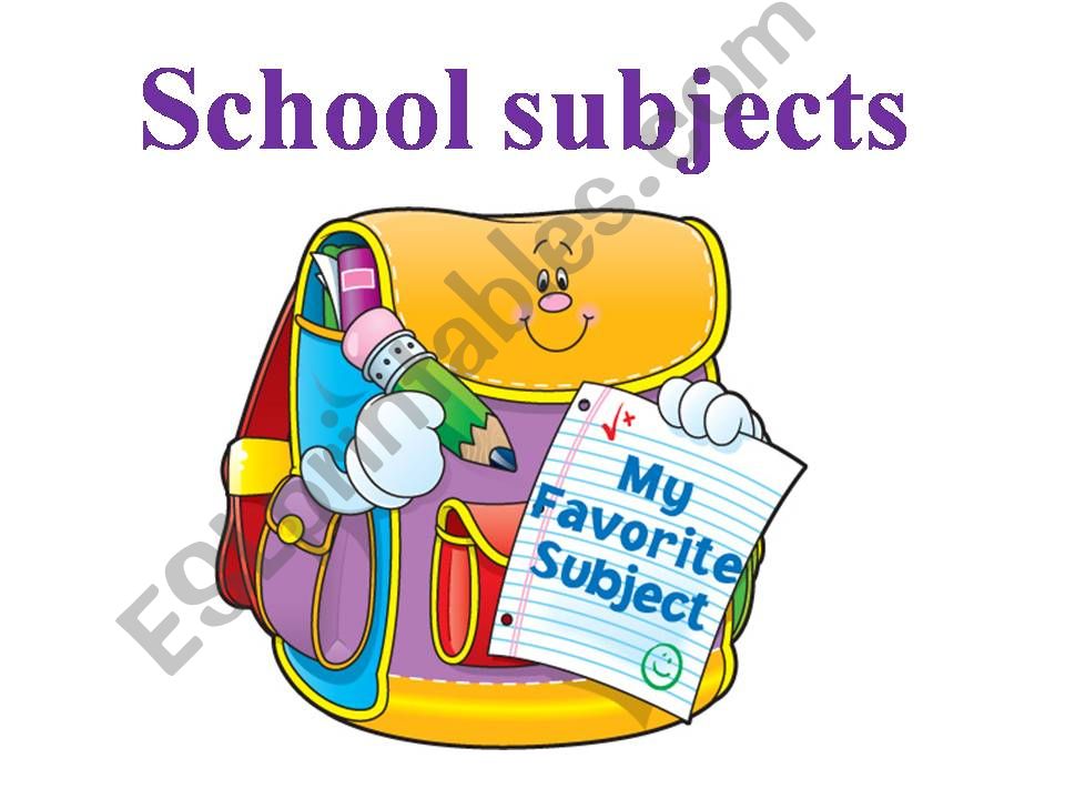 School subjects powerpoint
