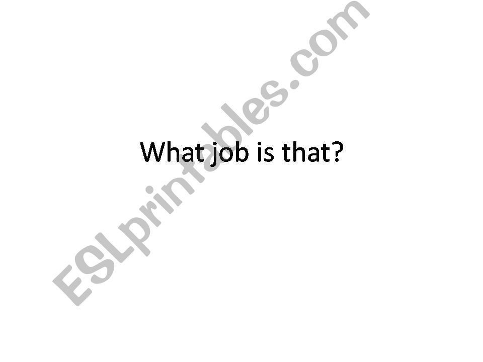 Guess the job powerpoint
