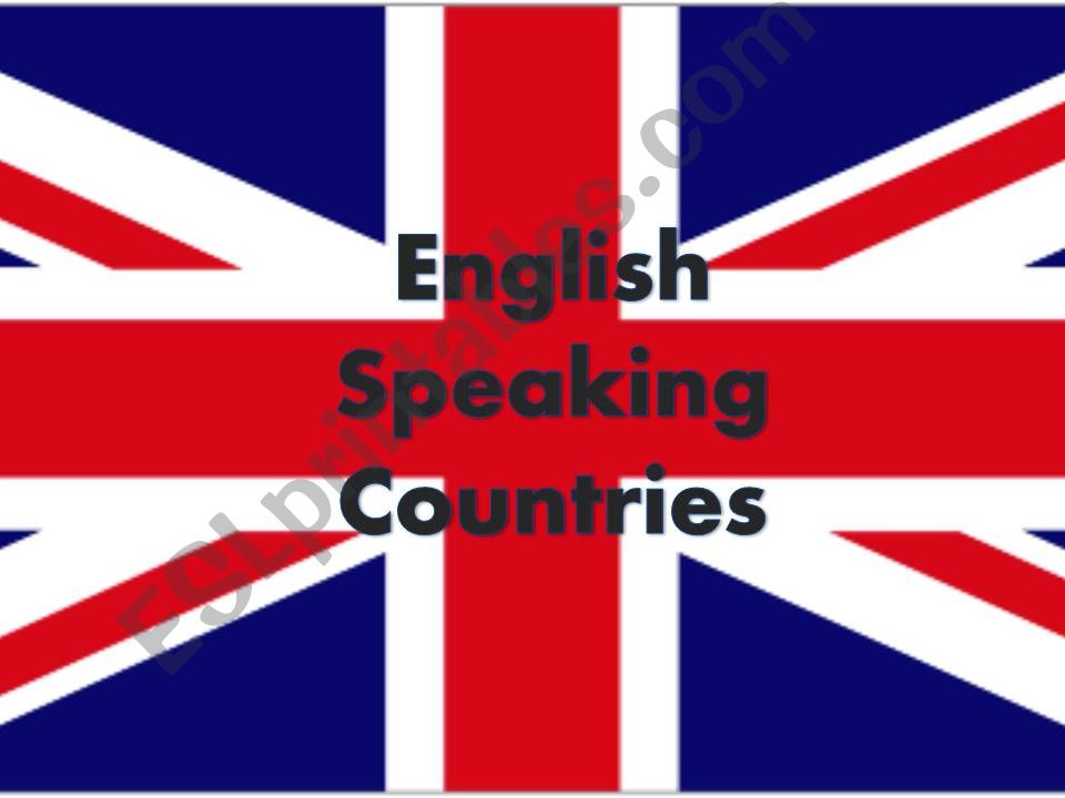 English Speaking Countries powerpoint