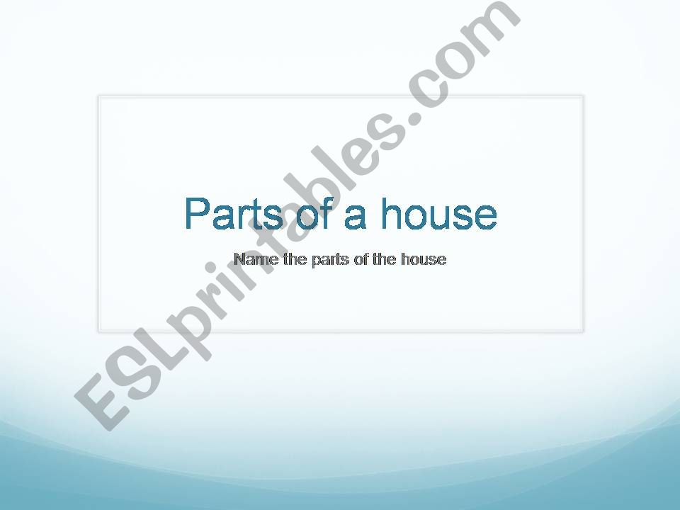 rooms in a house  powerpoint