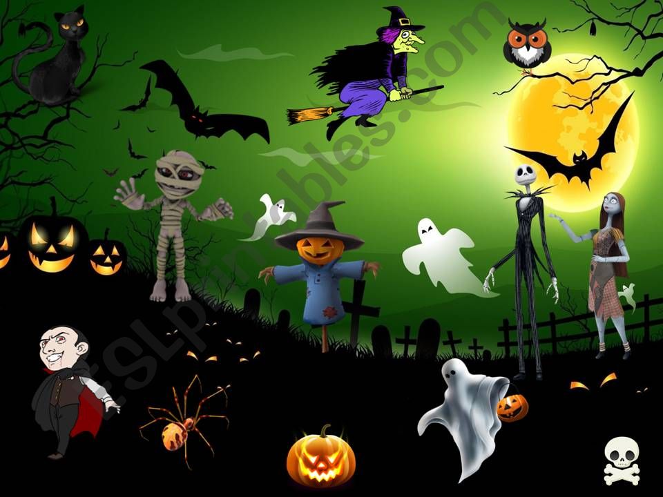 Adverbs - halloween game powerpoint