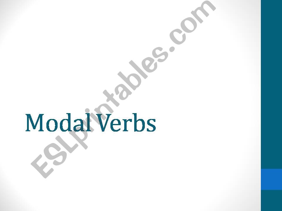 Modal verbs powerpoint