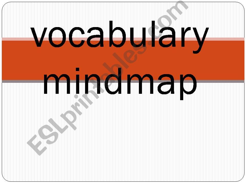 Vocabulary mindmap powerpoint