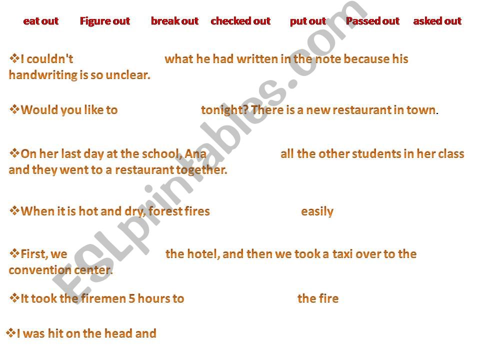 exercise of phrasal verbs powerpoint