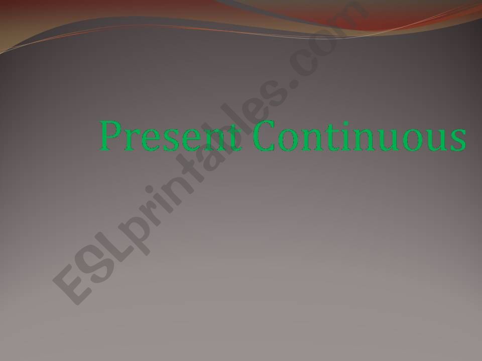 Present Continuous powerpoint