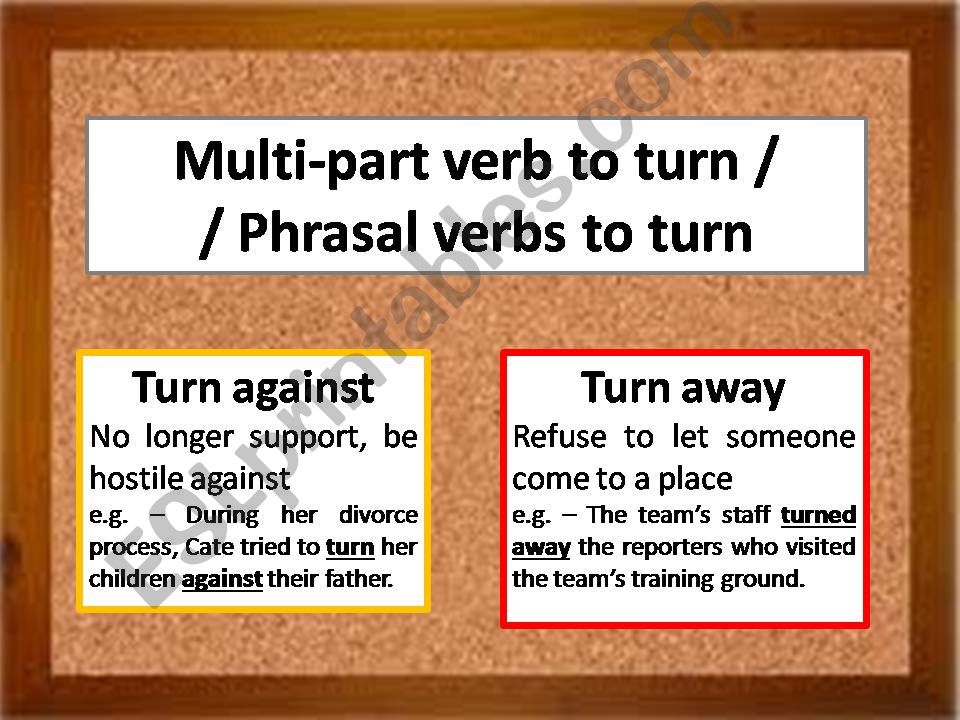 Phrasal verbs with turn powerpoint
