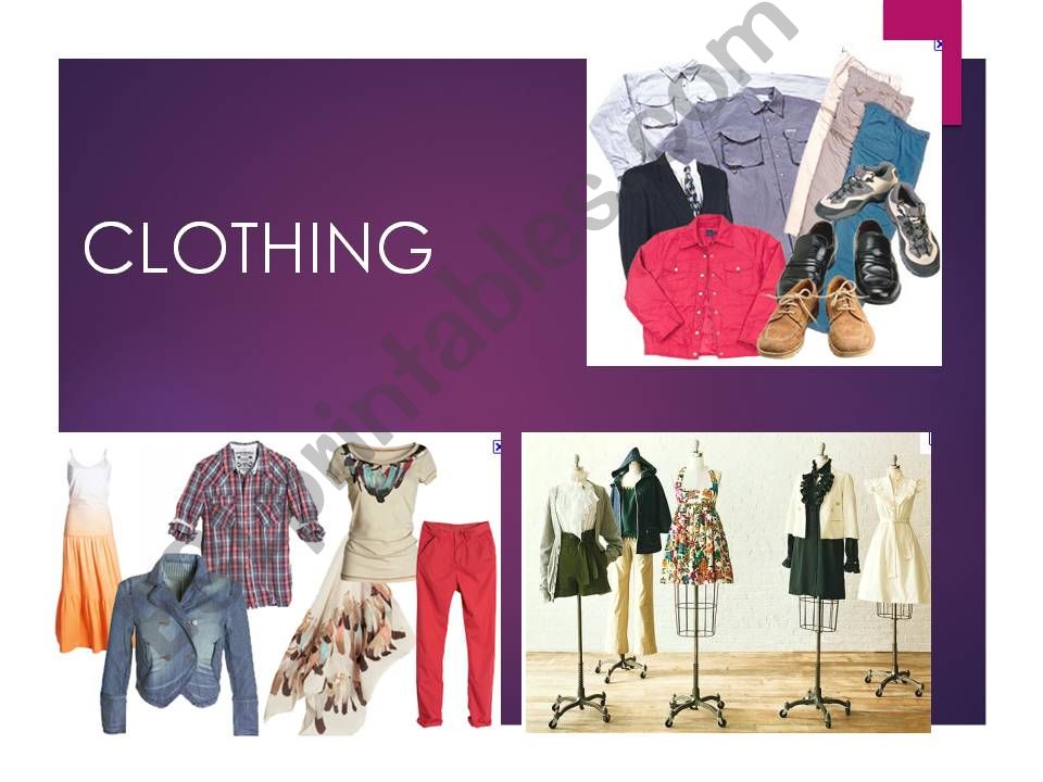 CLOTHING PRESENTATION powerpoint