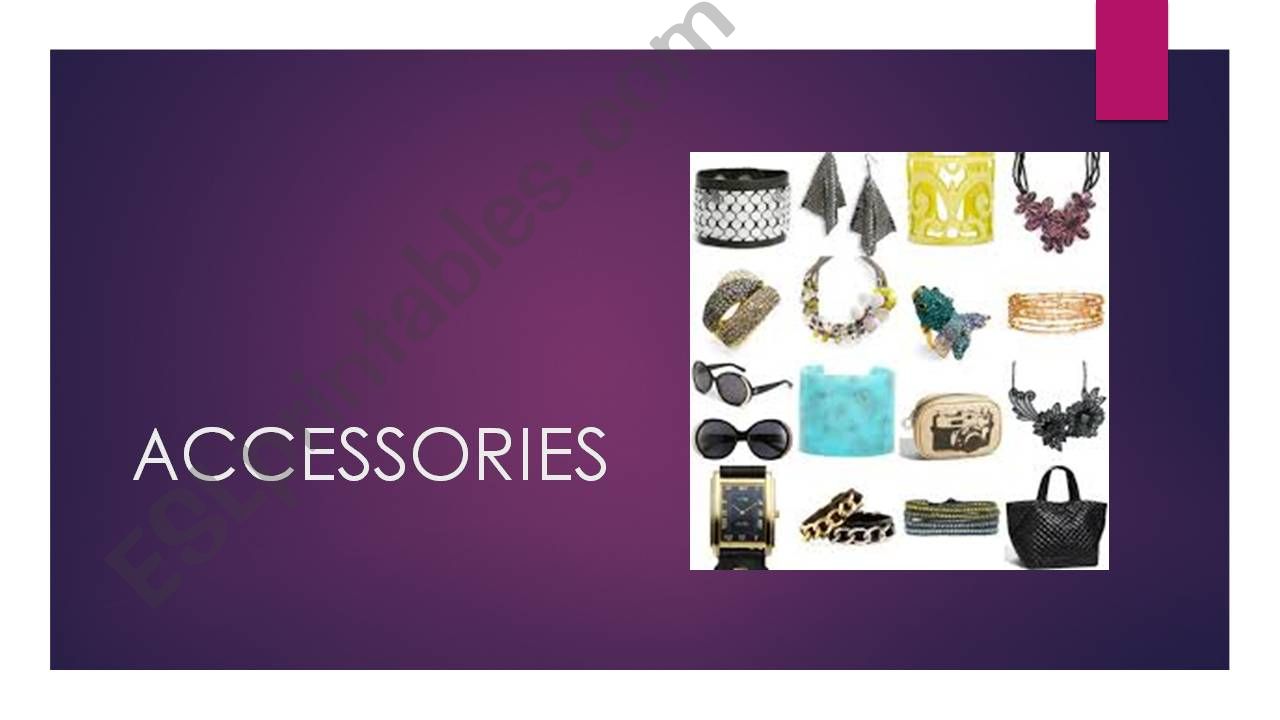 ACCESSORIES PRESENTATION powerpoint