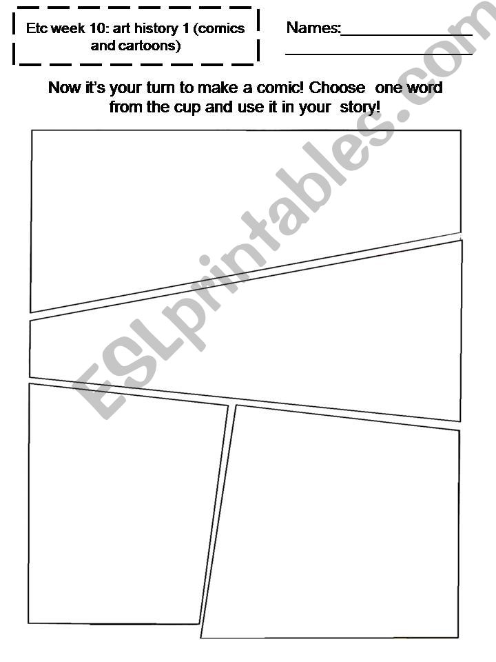 Comic Strip Activity powerpoint