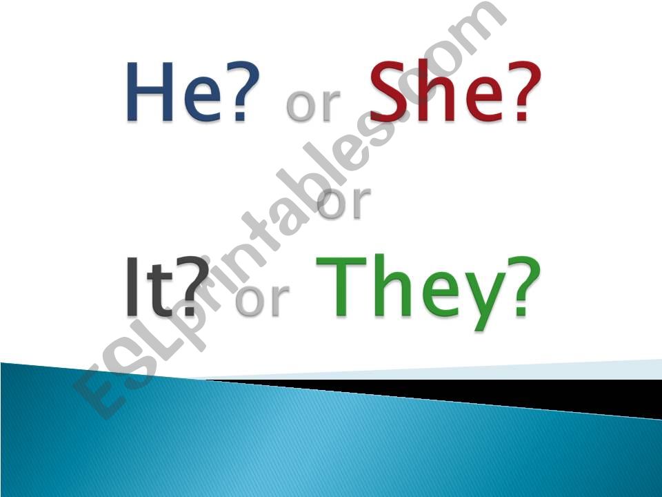 pronouns. he she it they powerpoint