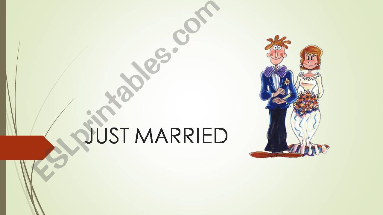 JUST MARRIED powerpoint