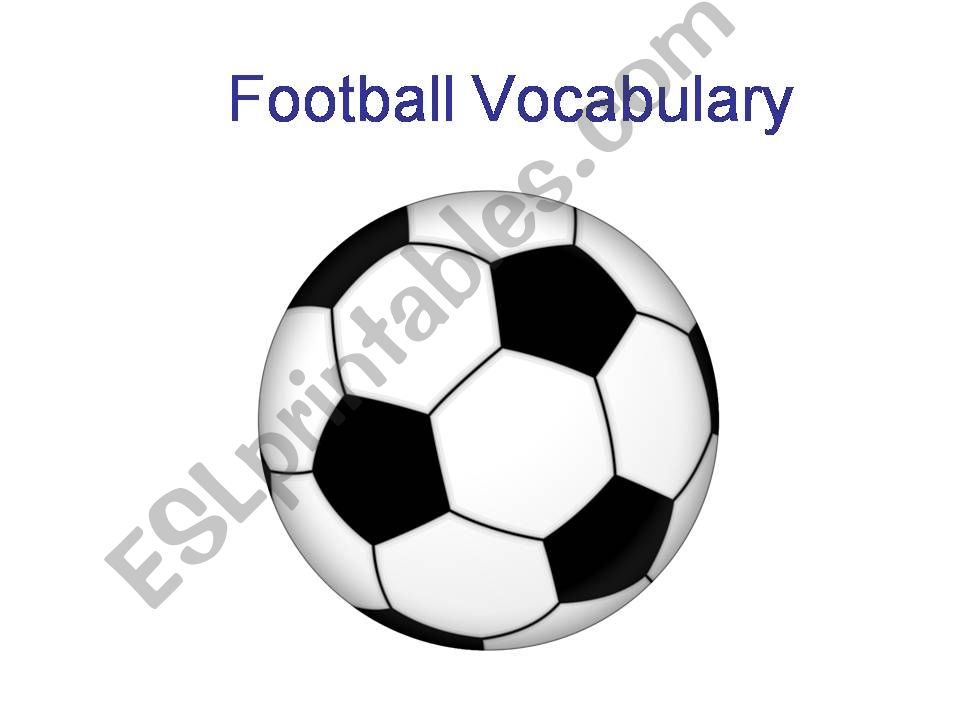 Football Vocabulary powerpoint
